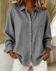 Jimena | Gestreepte Blouse met Knopen