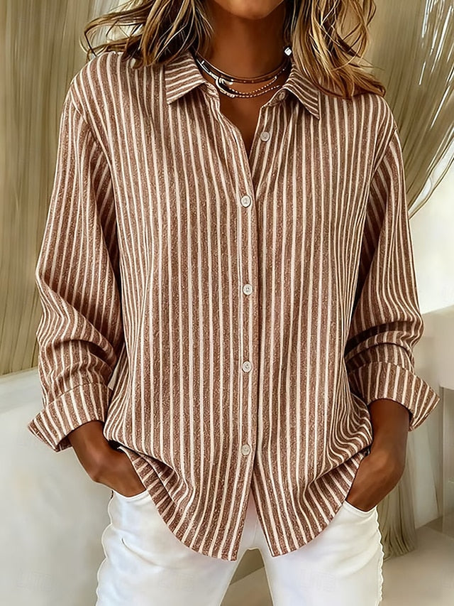 Jimena | Gestreepte Blouse met Knopen