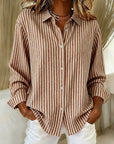 Jimena | Gestreepte Blouse met Knopen