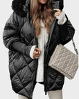 Denisa™ ｜Dames midi parka met gebreide mouwen