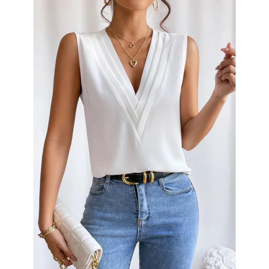 Samantha | Mouwloze Top van Luxe Viscose
