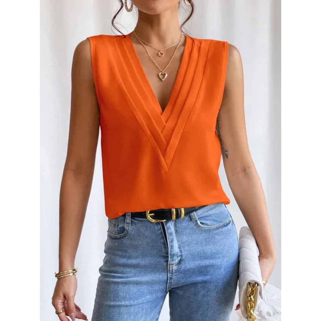 Samantha | Mouwloze Top van Luxe Viscose