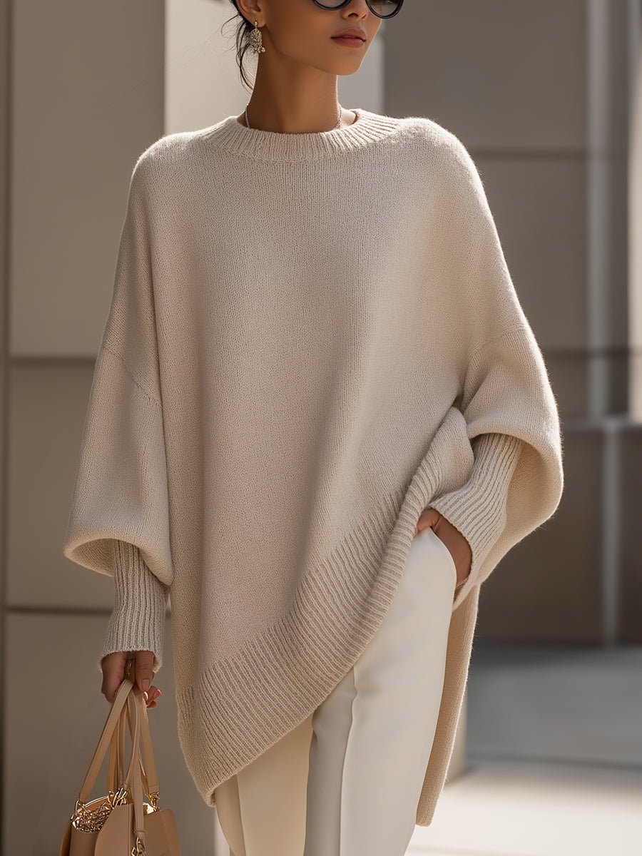 Saga | Dames Comfortabele Oversized Asymmetrische Trui