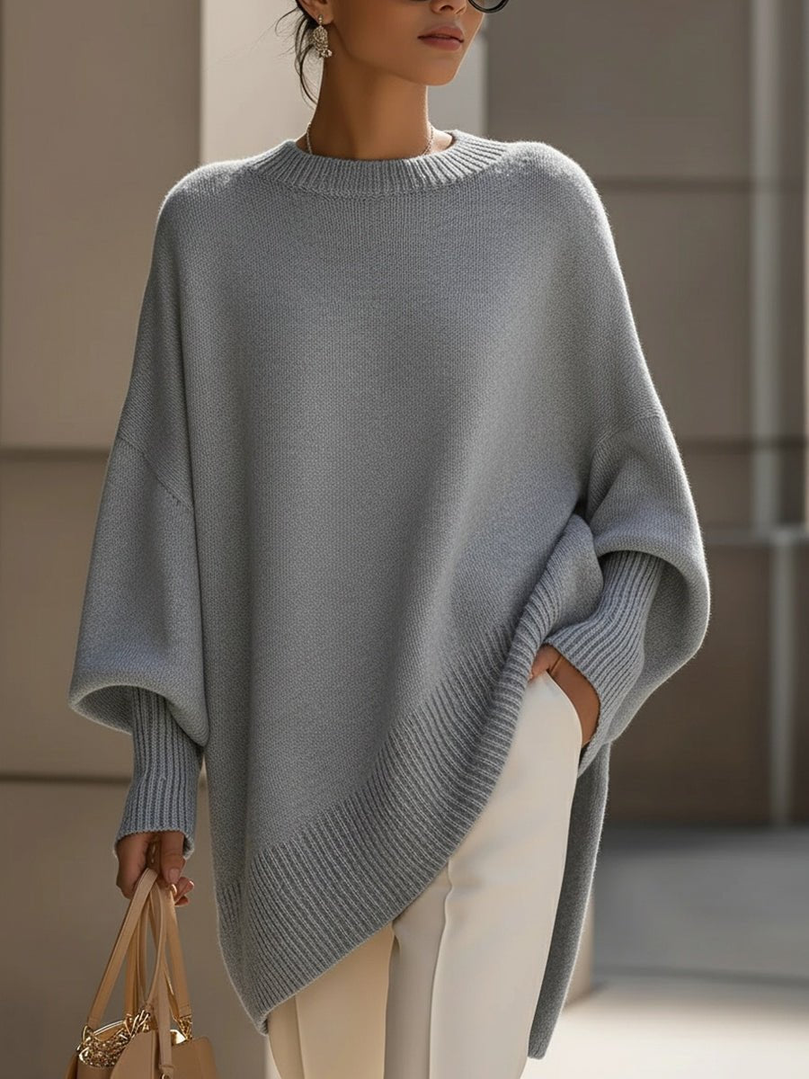 Saga | Dames Comfortabele Oversized Asymmetrische Trui