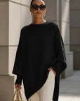 Saga | Dames Comfortabele Oversized Asymmetrische Trui