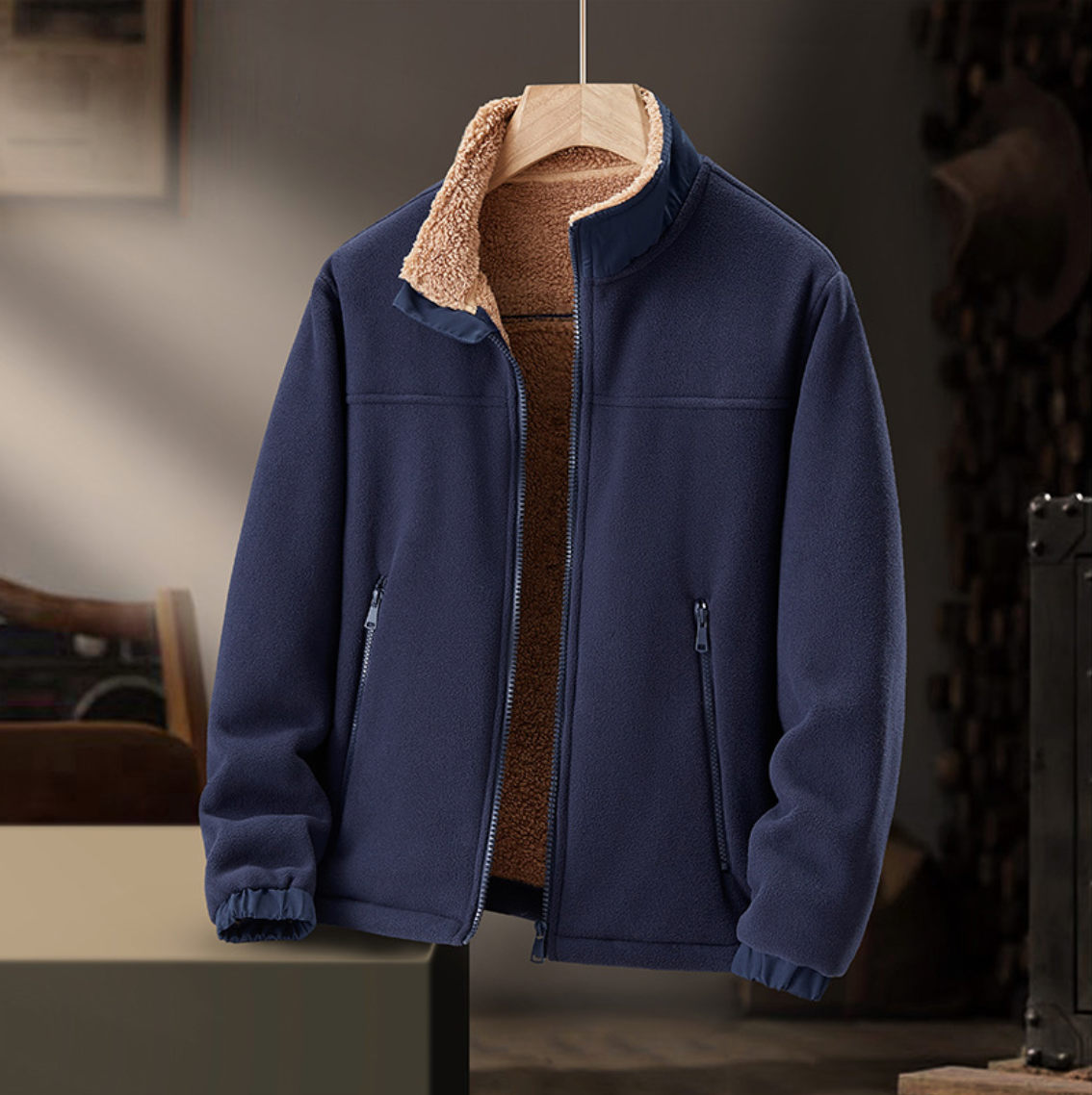 Grayson | Pluche Kraag Zip Jas