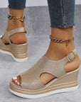Margit – ontspannen metallic hak sandaal