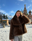 Annemiek | Dames Korte Jas Met Brede Kraag
