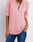 Silja | Blouse met Ritssluiting