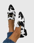 Anna | Mocassins met print en gespdetail