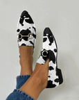 Anna | Mocassins met print en gespdetail