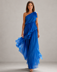Scarlett | Maxi met Eén Schouder en Ruffles