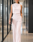 Mare | Mouwloze Jumpsuit Met Wijde Pijpen