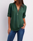 Silja | Blouse met Ritssluiting