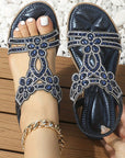 Melánia – kristalversierde glanzende orthopedische sandalen