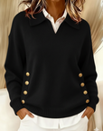 Vicenta | Trui met Polokraag en Knopen