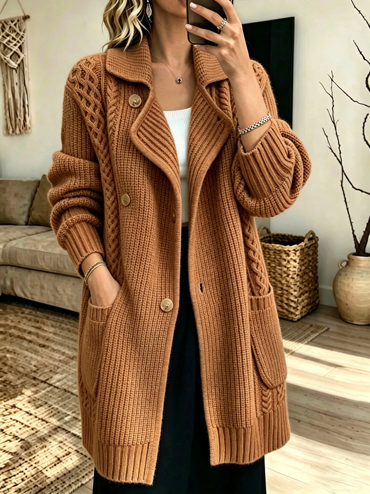 Stefanie | Gebreide Cardigan Jas
