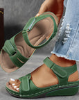 Annelie | Sandalen met Sleehak en Open Neus
