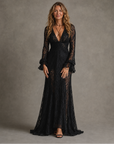 Charlotte | Plunging V-Neck Maxi Jurk voor Vrouwen