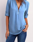 Silja | Blouse met Ritssluiting