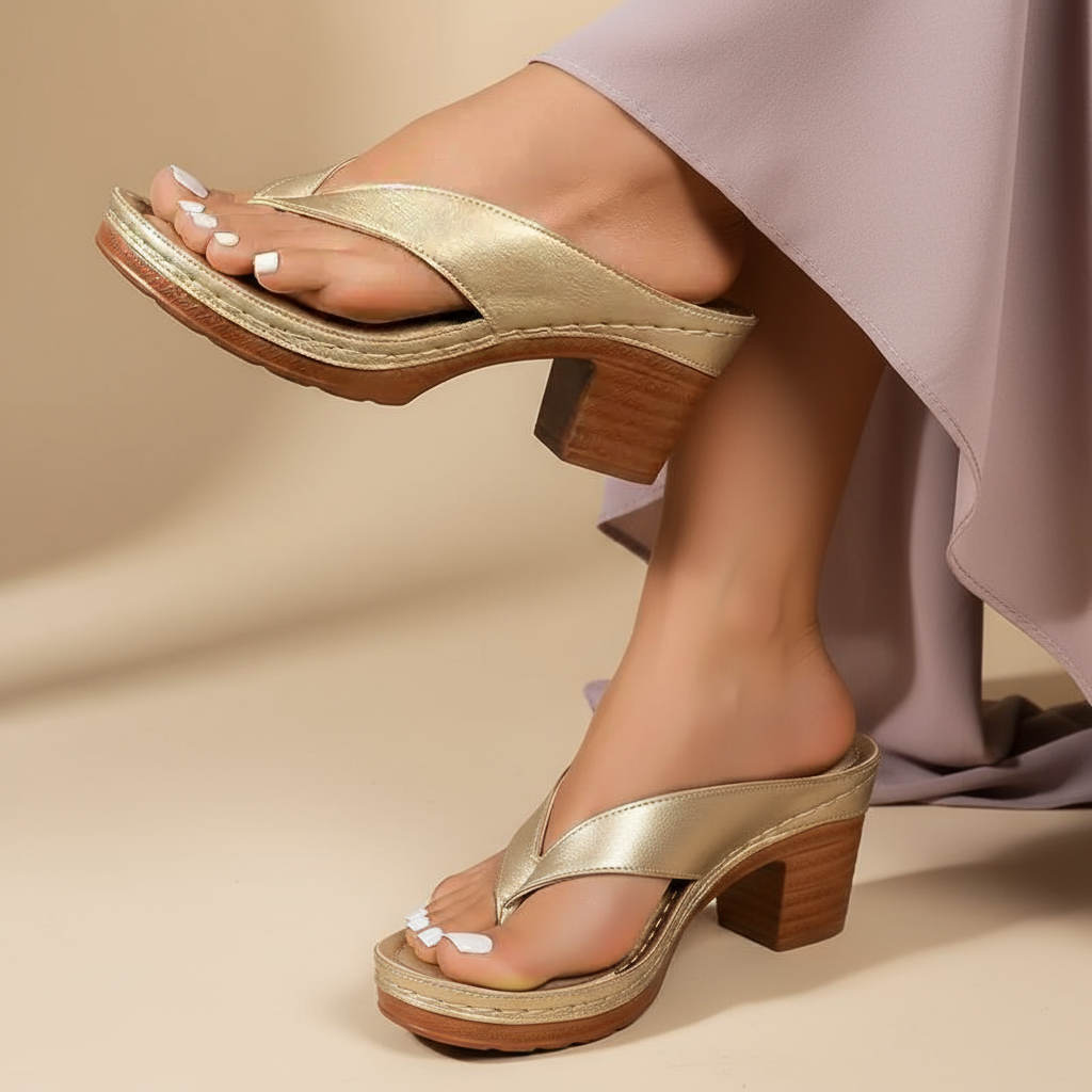 Zsófia – elegante relaxte sandaal met een lichte hak