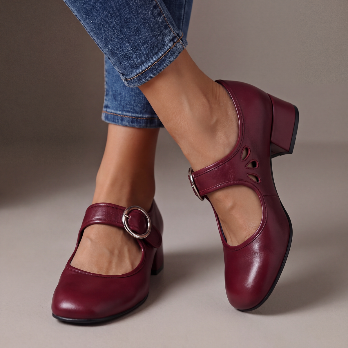Geertruida - Comfortabele Leren Schoenen met gesp