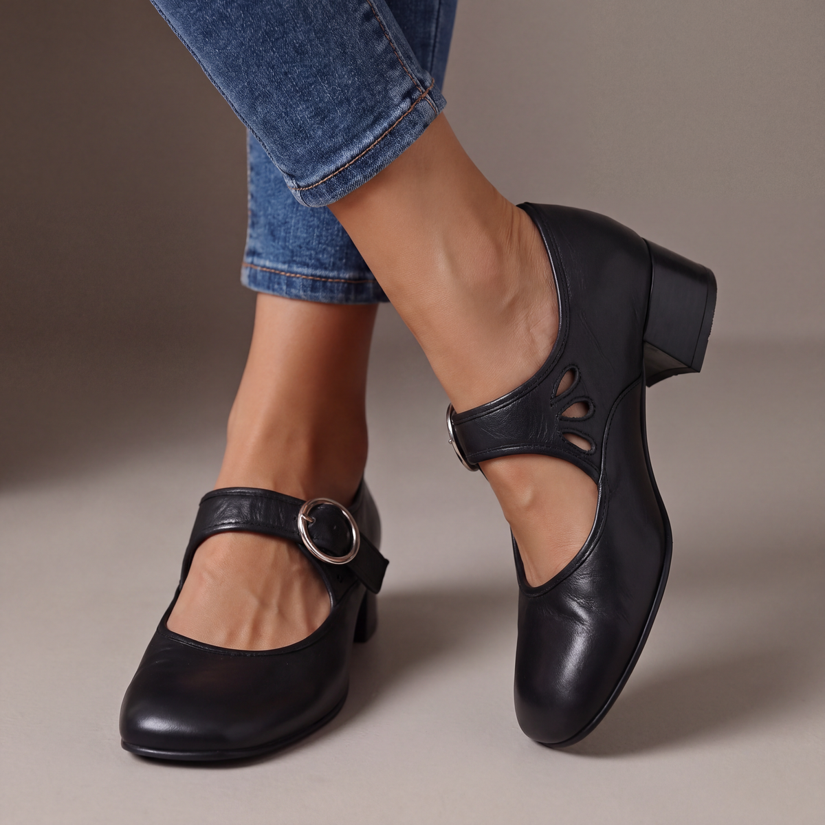 Geertruida - Comfortabele Leren Schoenen met gesp