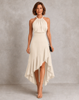 Chloe | Halter Ruffle Hem