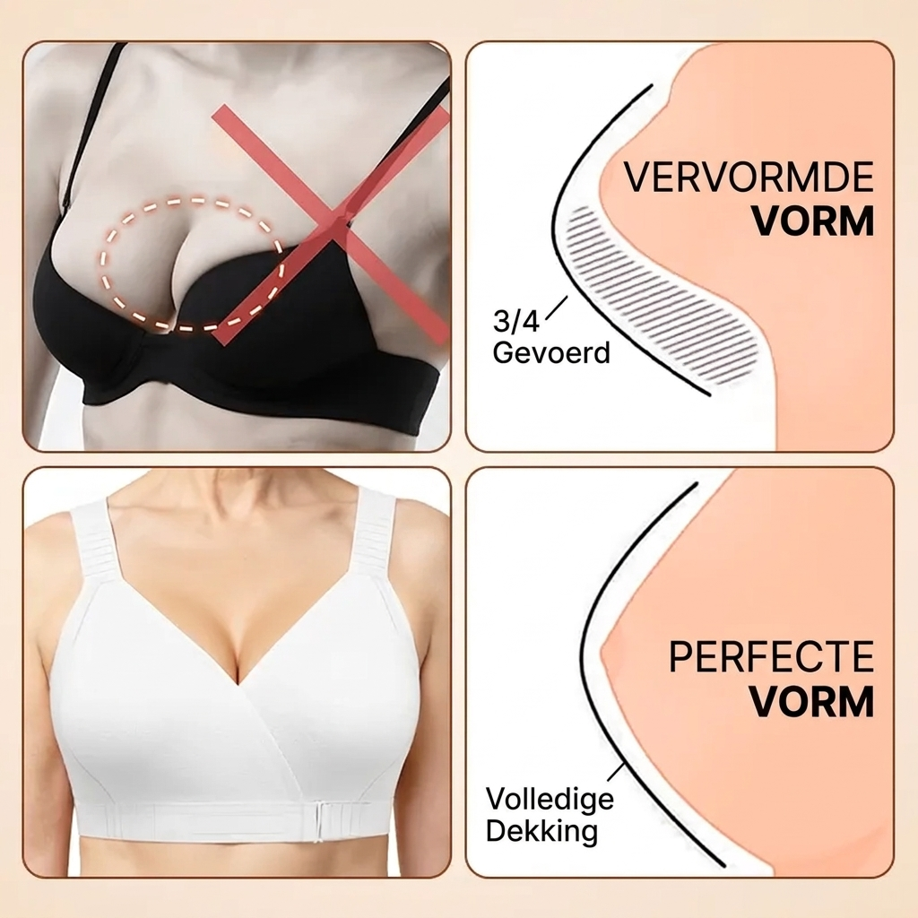 Adelheid | Comfort BH met Voorsluiting zonder Beugel - 1+1 Gratis!