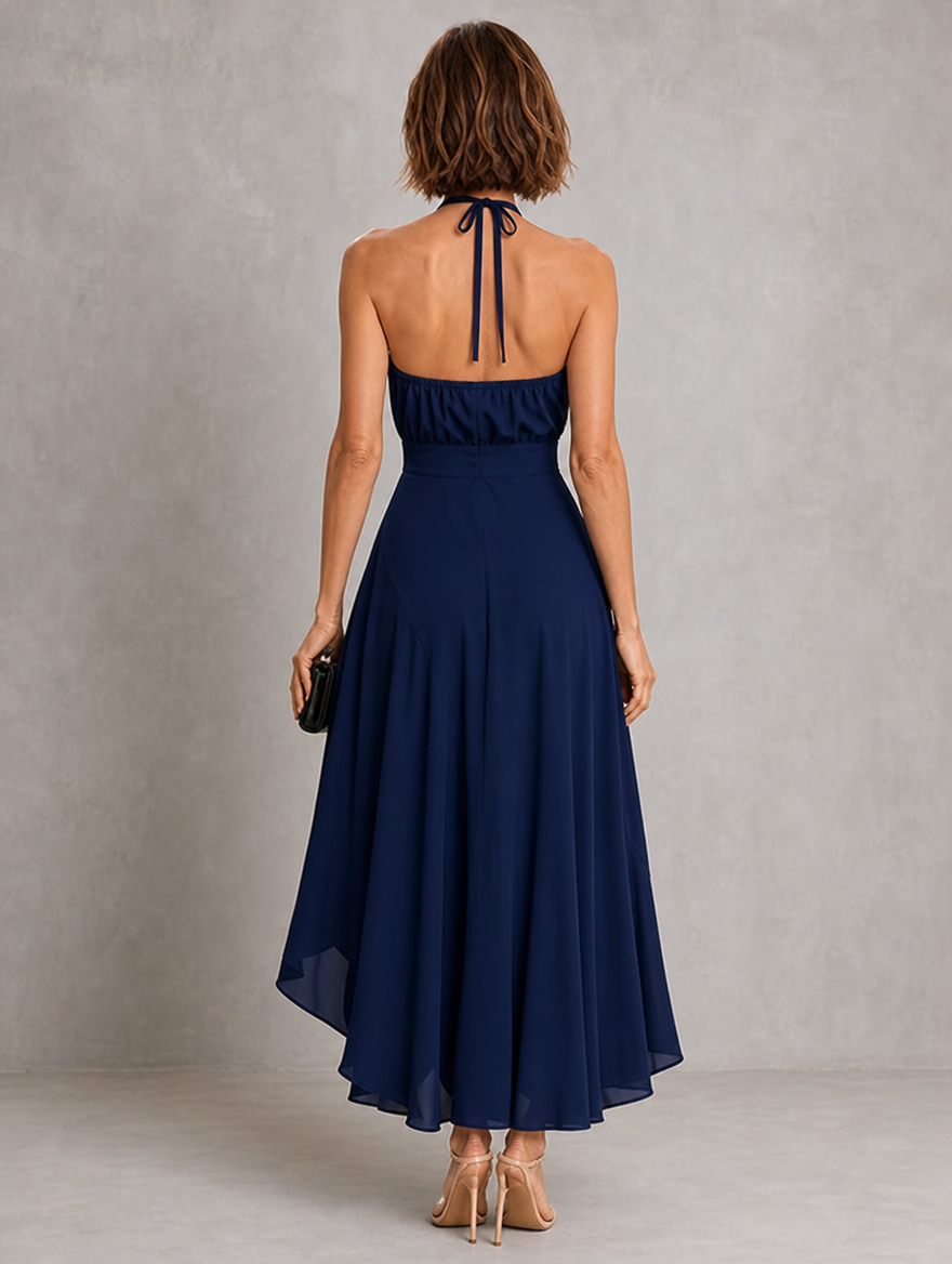 Chloe | Halter Ruffle Hem