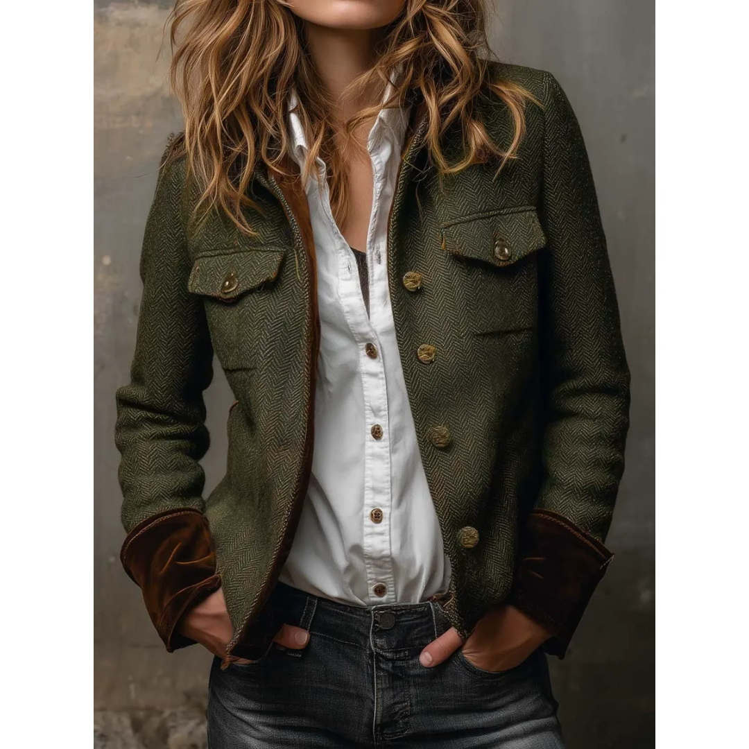 Annette™ | Elegante Luxe Blazer met Fluwelen Details