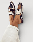 Maria | Comfortabele mocassins met koeienprint