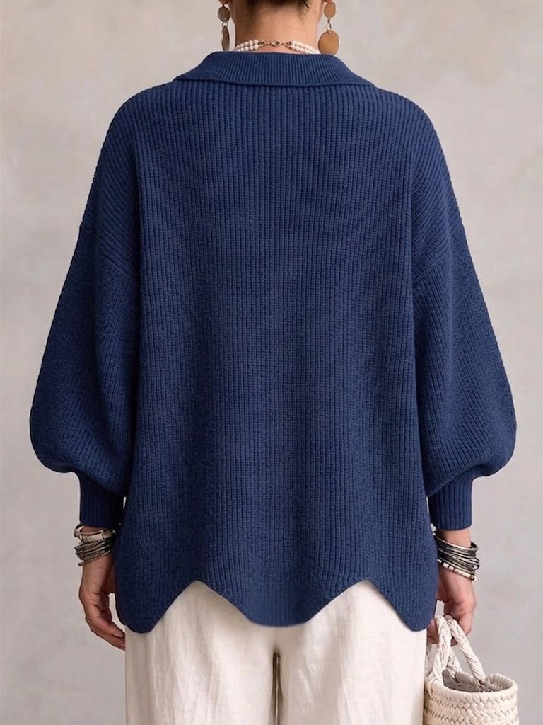 Victoire | Oversized cardigan met grote gouden knopen