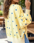 Kea | Relaxed Sweatshirt met Polka Dot Print