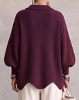 Elisa | Oversized Coltrui Met Grote Metalen Knopen