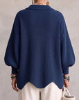 Elisa | Oversized Coltrui Met Grote Metalen Knopen