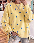Kea | Relaxed Sweatshirt met Polka Dot Print