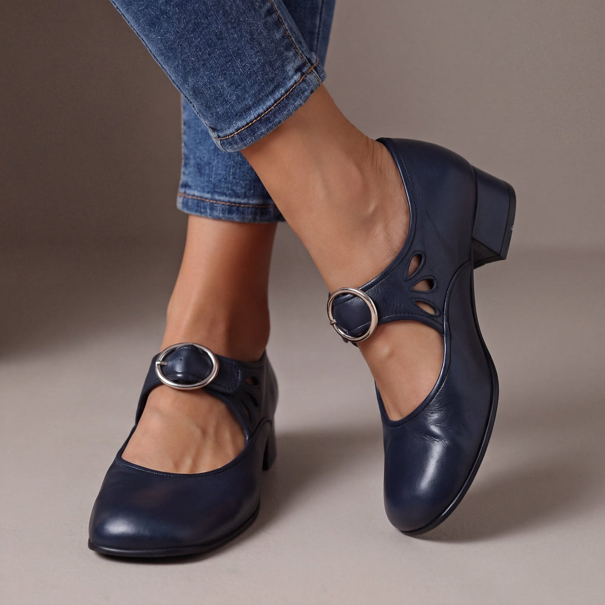 Geertruida - Comfortabele Leren Schoenen met gesp
