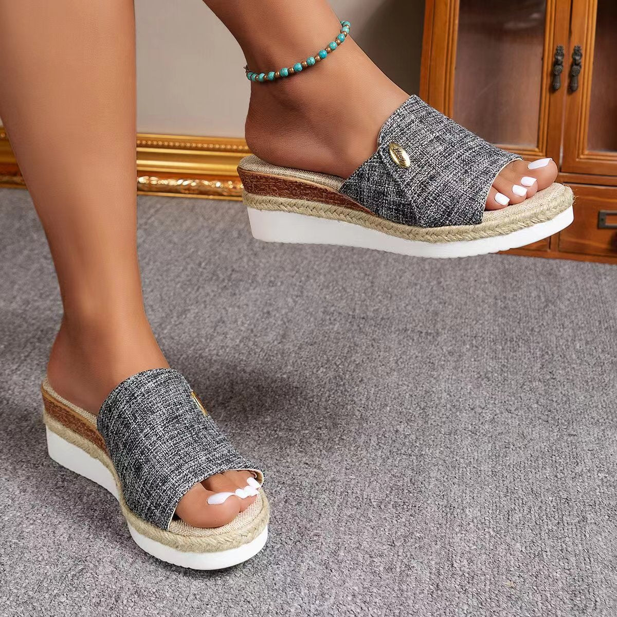 Tímea – luchtige, denim-geïnspireerde ergonomische sandaal