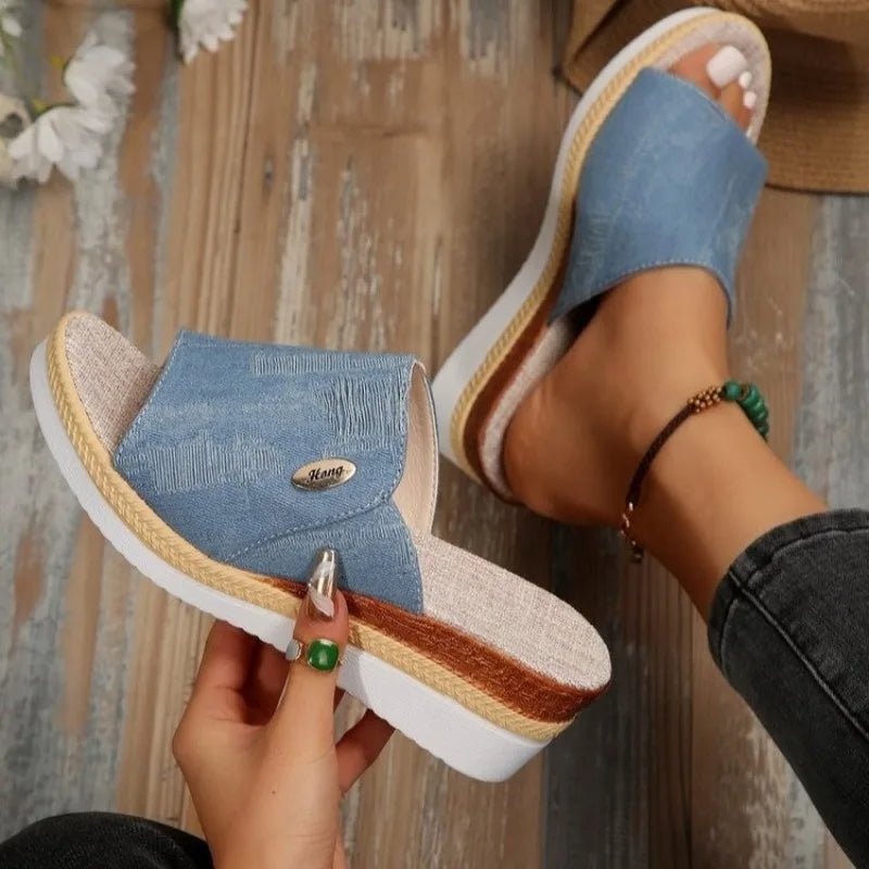 Tímea – luchtige, denim-geïnspireerde ergonomische sandaal