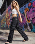 Luisa | Dames Vintage Wijde Cargobroek