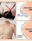 Adelheid | Comfort BH met Voorsluiting zonder Beugel - 1+1 Gratis!