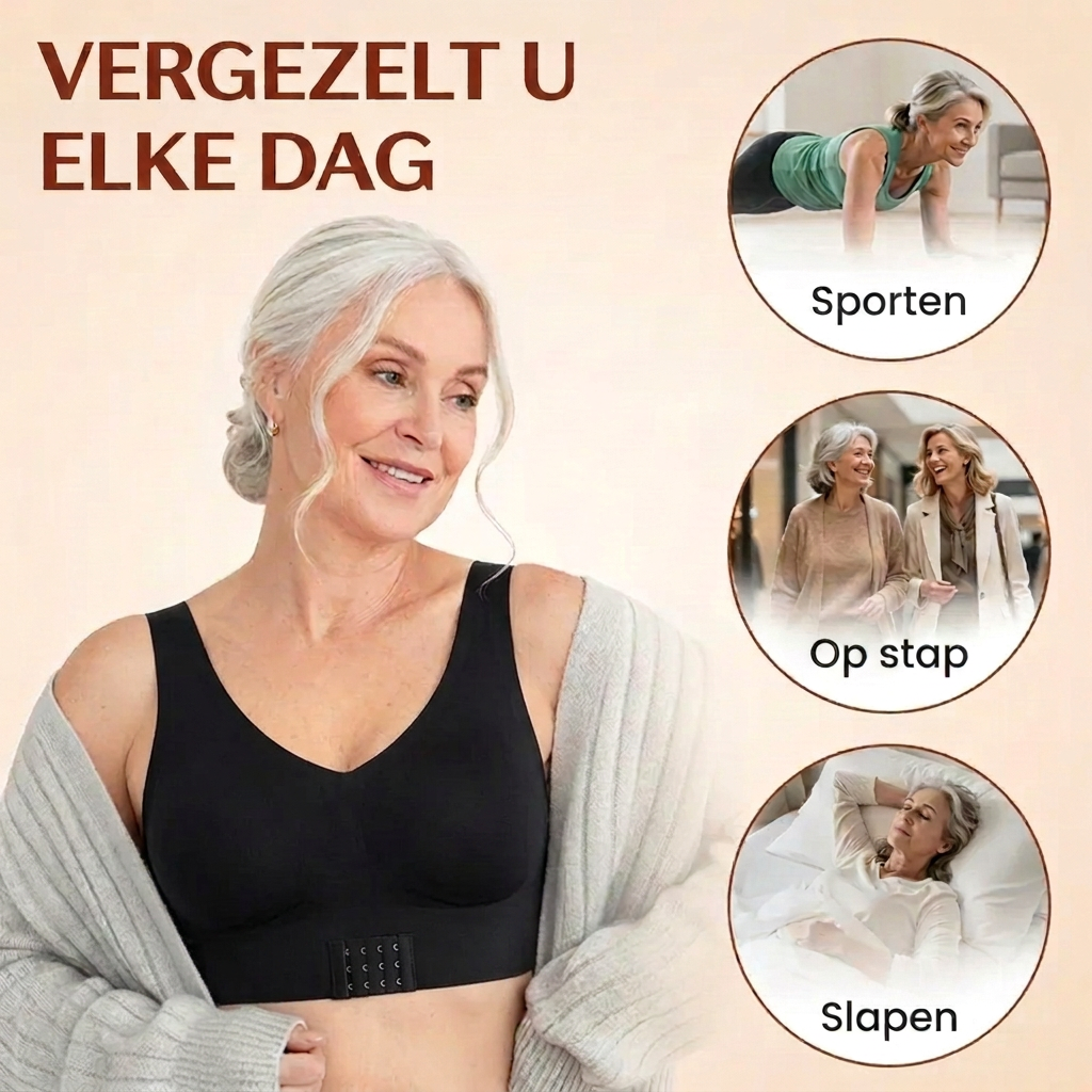 Adelheid | Comfort BH met Voorsluiting zonder Beugel - 1+1 Gratis!