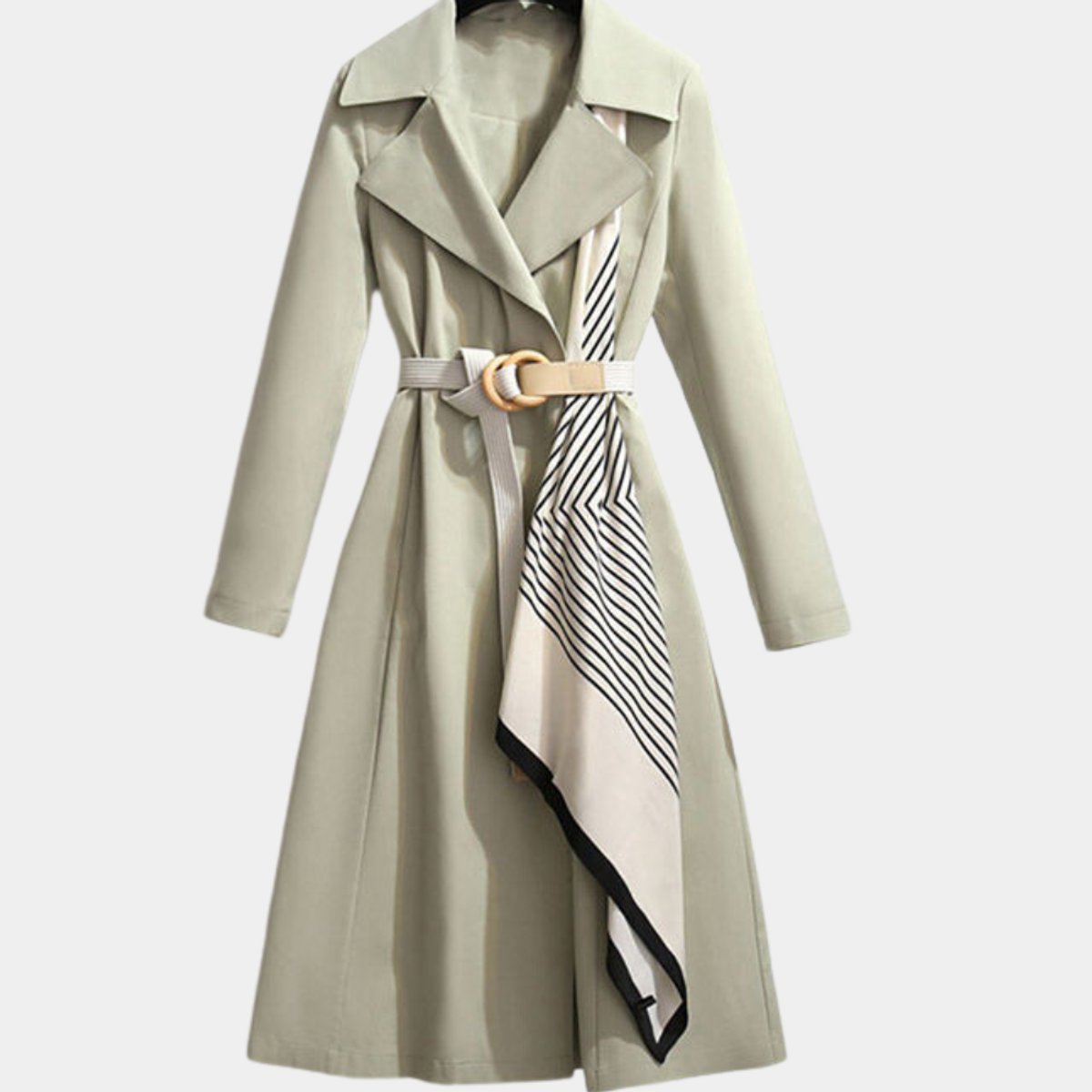 Clarice | Gedeeltelijke Klassieke Midi Trench Coat