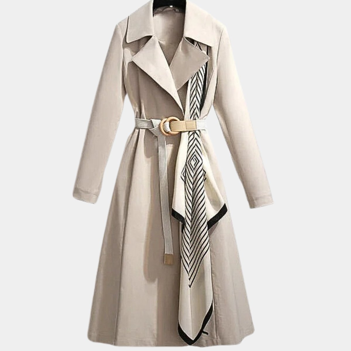 Clarice | Gedeeltelijke Klassieke Midi Trench Coat