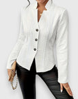 Loretta | Textured Button-Front Cardigan