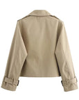 Paulina | Cropped Dubbelzijdige Trenchcoat