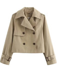 Paulina | Cropped Dubbelzijdige Trenchcoat