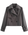 Paulina | Cropped Dubbelzijdige Trenchcoat