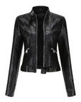 Cecily | Cropped Moto Biker Jacket